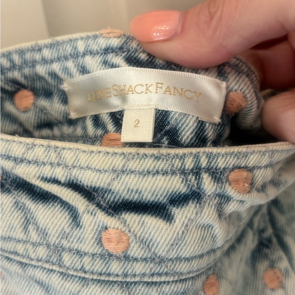 LoveShackFancy Light Blue Mini Skirt - Picture 6 of 9